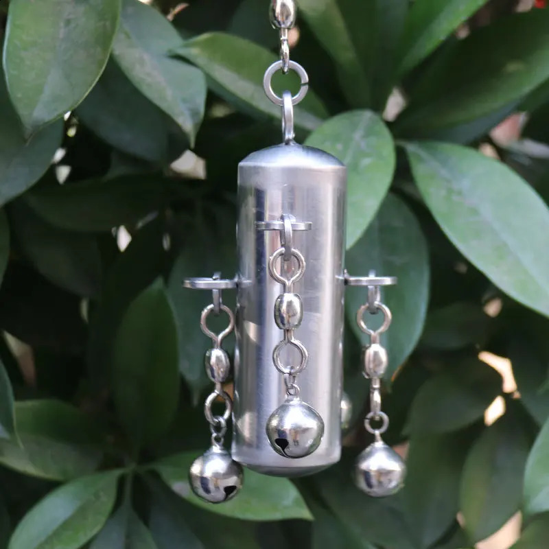 Birdcage Chewing Bell Toy Stainless Steel Hanging Perch Toy Pecking Toy for Medium Large Bird Stainless Steel Parrot Toys 250121
