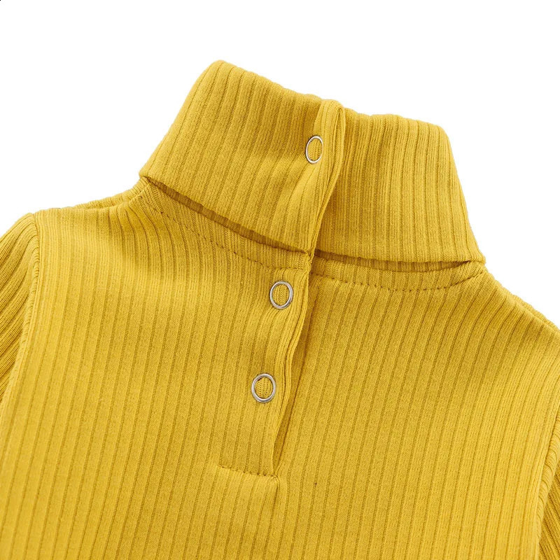 3 Pcs 100% Cotton Baby Bodysuits Girl Rompers Boy Jumpsuit Toddler Jumper Body Long Sleeve Turtle Neck High Collar Autumn Winter 250121