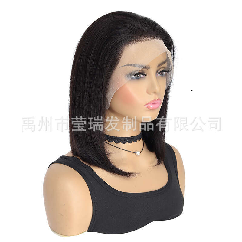 Lace Front Wig Cover T Shape Xuchang BOB Front Lace Wig Straight Human Hair Headband