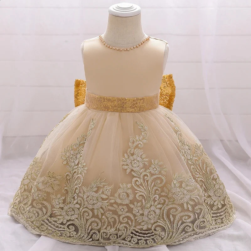 0-2 Year Summer Baptism Dress Gown 1st Birthday Dress For Baby Girl born Ceremony Princess Dress Wedding Dresses 250115