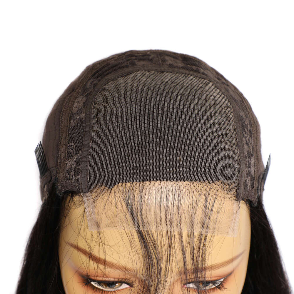 Lace Front Wig Cover T Shape Human Wigs With Lace Covers In Front A Straight Hair Texture Density
