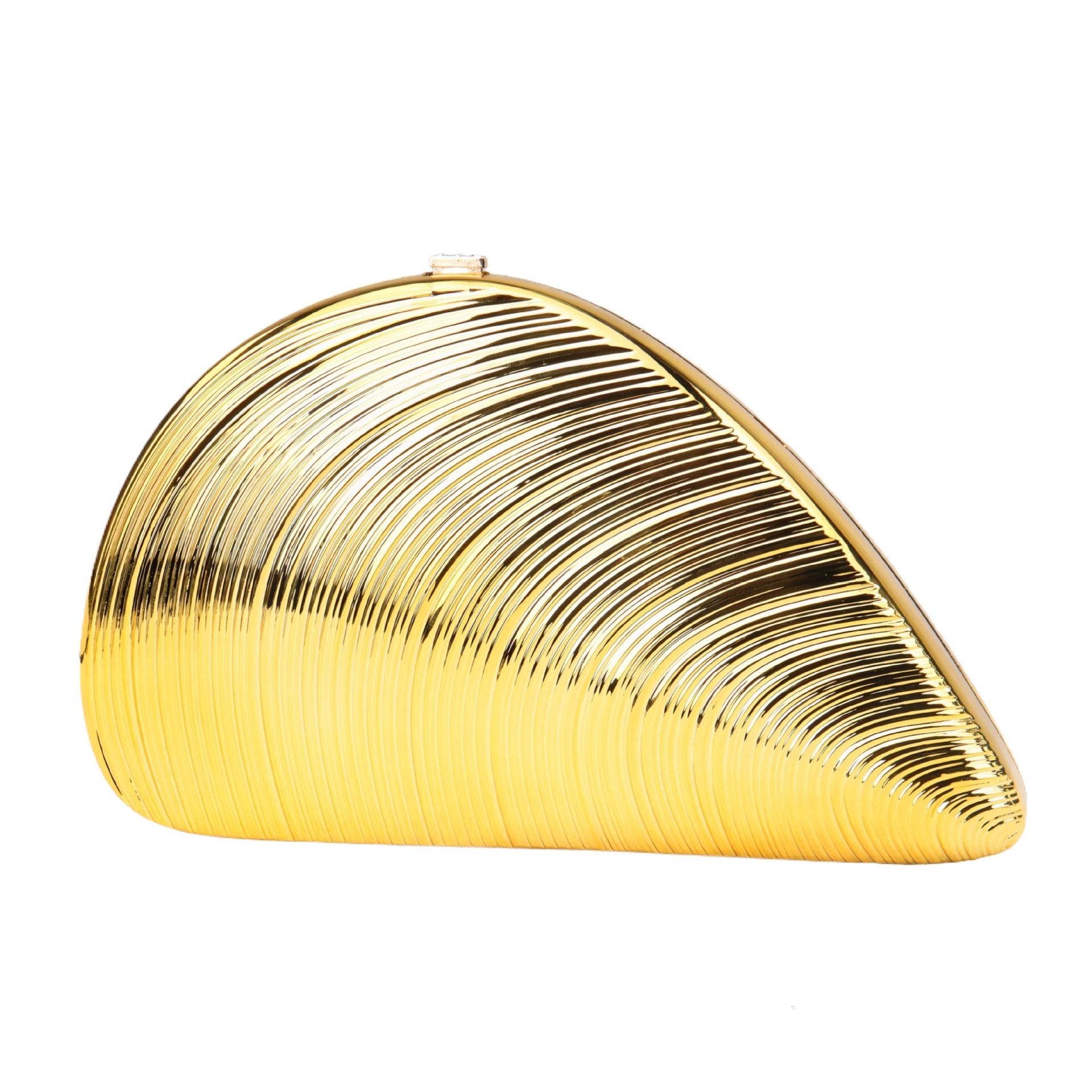 Golden New Acrylic Shell Banquet Chain Flash Women's Handheld Bag