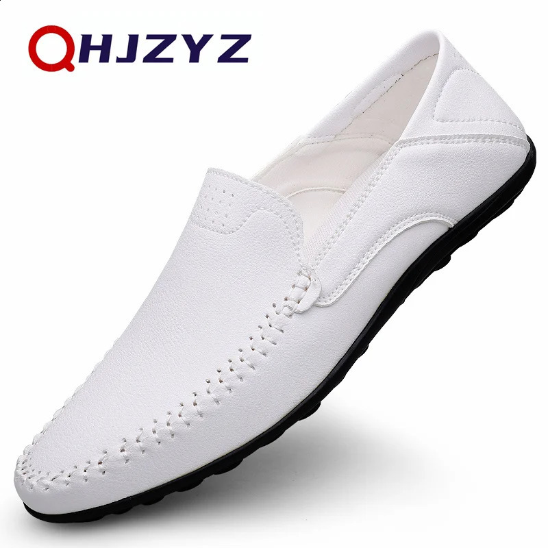 Leather Men Shoes Casual Italian Soft Men Loafers Handmade Moccasins Breathable Slip on Boat Shoes Zapatos Hombre 250113