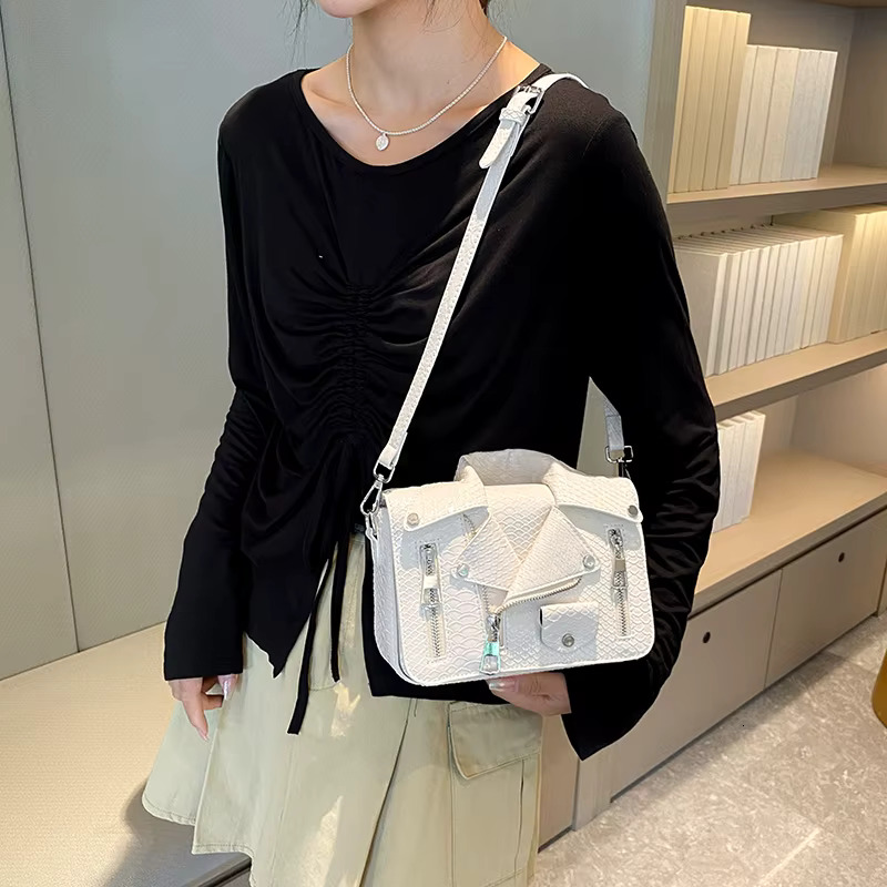 Designer Women's Tote Fashion Lapel Jacket Crossbody Bag Purse Hip Hop Clothes Shape Ladies Shoulder Bags High Grade Handbag