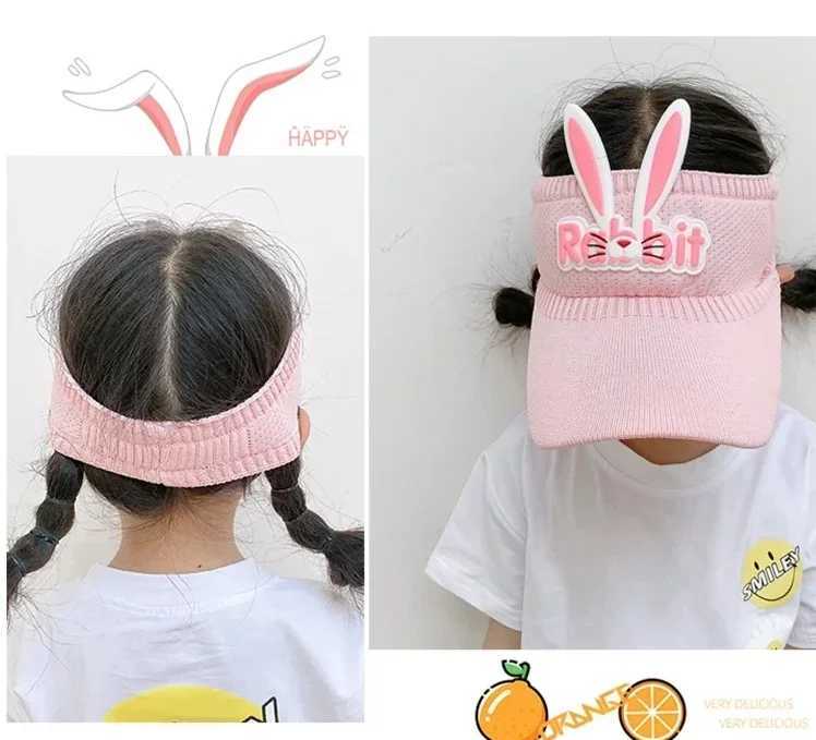 New Kids Sun Hats Children Summer Visors Cute Rabbit Wings Bunny Hat Summer Hat for Kids Boys Girls Hats 3-12years Old T250121