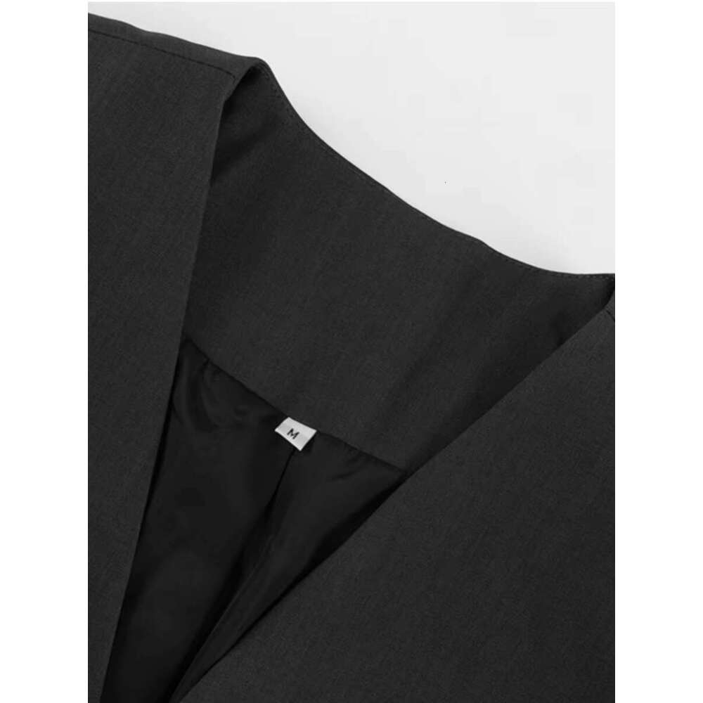 Autumn Vintage Solid Two-Piece Set Women 2024 New V Neck Blazer Jacket+Midi Skirts Elegant Fashion Simple Long Skirt Suits