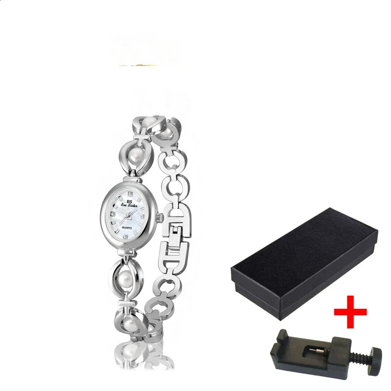 Vintage Green Jade Crystal Pearl Gemstone Womens Watch Elegant Gold Bracelet Waterproof Quartz Watch with Gift Box FA1685 250121