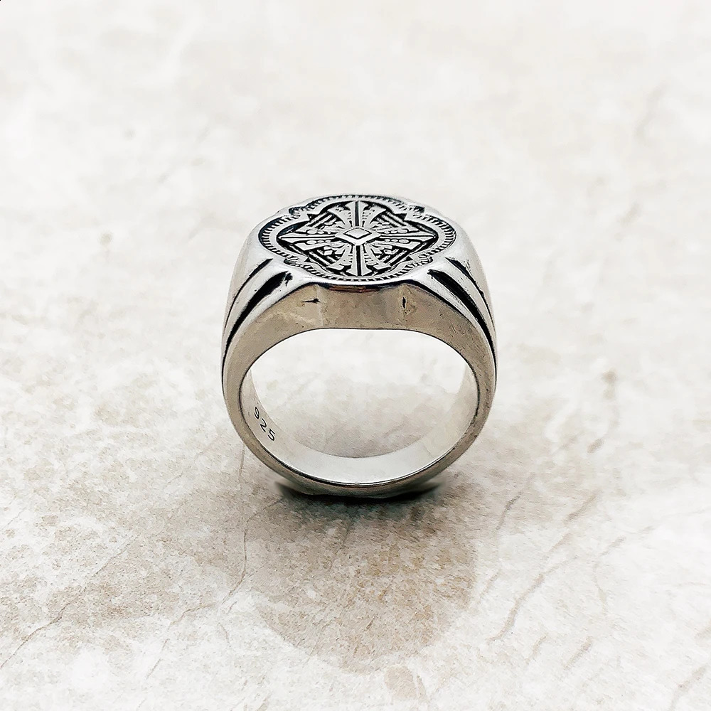 Ring Classic Cross Fine Jewerly For Women Men Summer Personal Lucky Gift In 925 Sterling Silver 250117