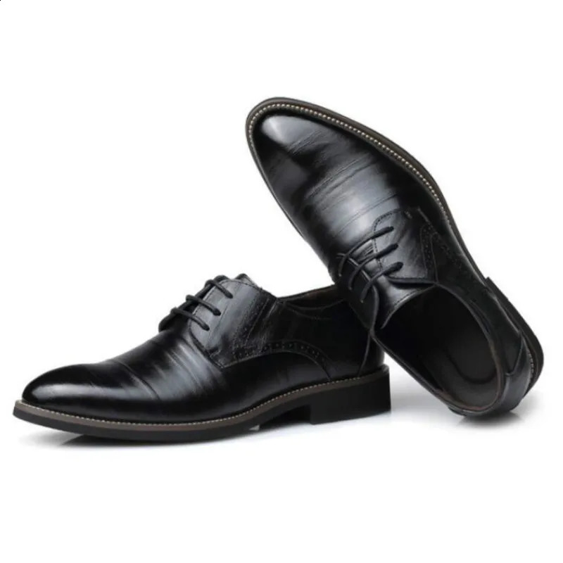 Men Oxfords Shoes British Black Blue Shoes Handmade Comfortable Formal Dress Men Flats Lace-Up Bullock Business Shoes hjm7250114