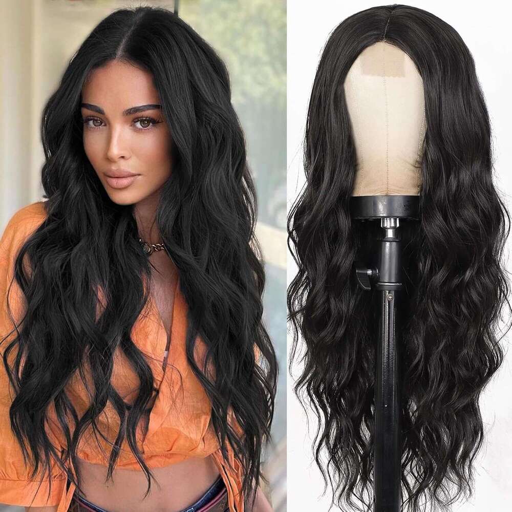 Lace Front Wig Cover T Shape Xuchang Women S Front Lace Wig Small Lace Dyed Long Curly Hair Synthetic Headband Wigs
