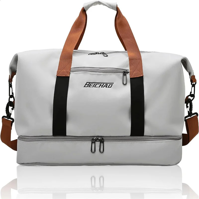 Fashion Travel Bags For Women Large Capacity Mens Sports bag Waterproof Weekend Bag Female Messenger Dry And Wet 250122