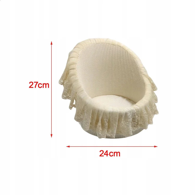 Nordic Baby Mini Sofa born Pography Props Posing White Round Studio 250110