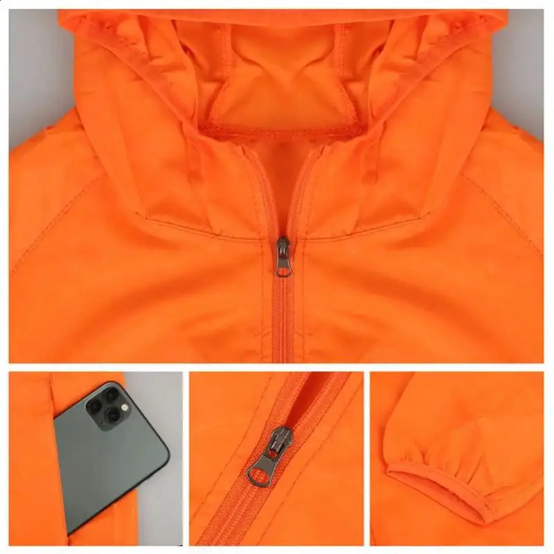 Outdoor Rain Jacket Men Women Reflective Sun Protection Clothing Fishing Hunting Cycling Clothes Quick Dry Skin Windbreaker Coat 250122