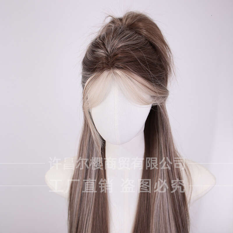 Lace Front Wig Cover T Shape Erying Wig Summer New One Word Lace Gradient Women S Daily Internet Celebrity Long Curly Natural Full Headset