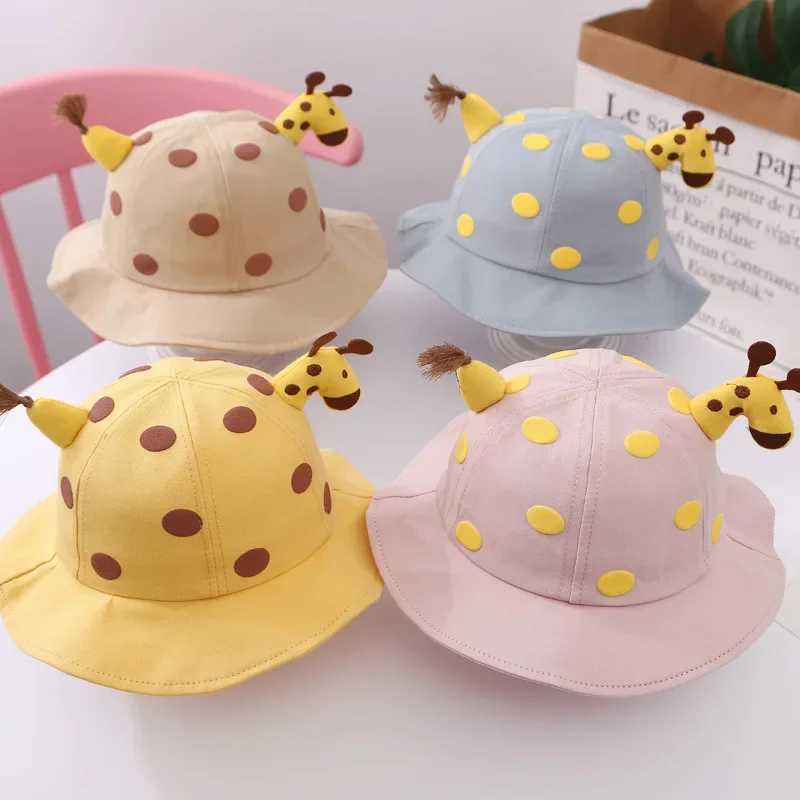 Cotton Spring Autumn Printed Baby Bucket Hat Soft Girl Outdoor Boy Casual Panama Sun Hat Summer Baby Fishermans Hat M250121