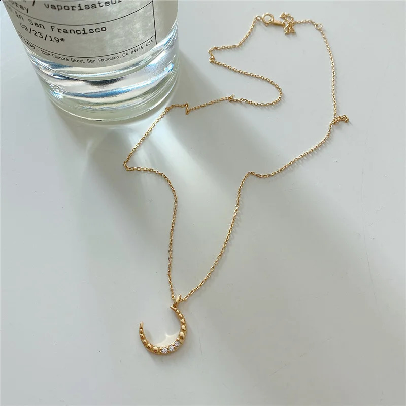 WANTME Three-Purpose Star Moon Irregular Pearl Pendant Chain Necklace for Women Genuine 925 Sterling Silver Party Jewelry Gift 250117