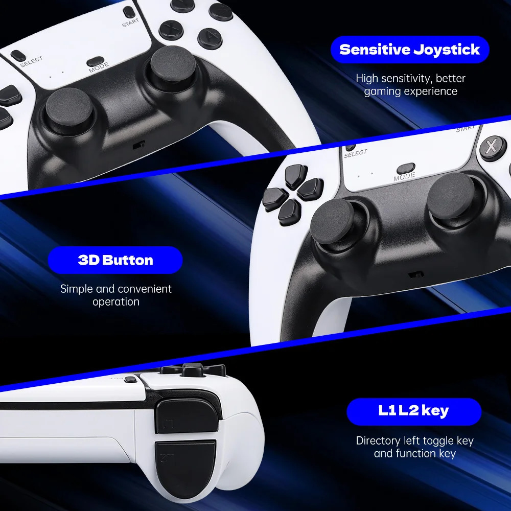 M15 Game Stick 4K Mini Retro Video Game Console Built-in 20000 Games Wireless Gamepads Video Game Controller Support 2 Player 250121