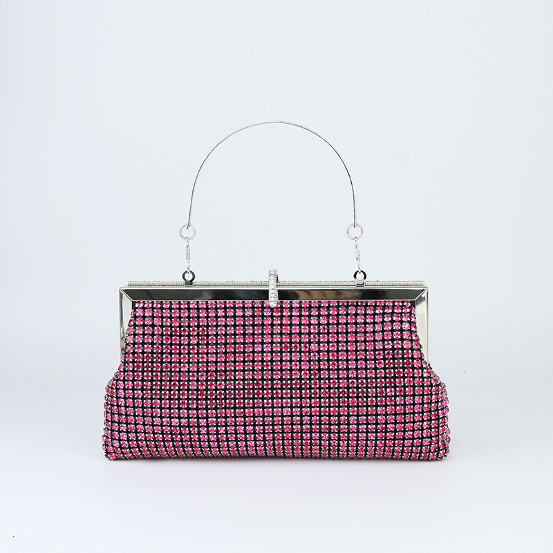 New Diamond Shining Square Handheld Banquet Bag With Large Capacity Fashion Women's Handbag