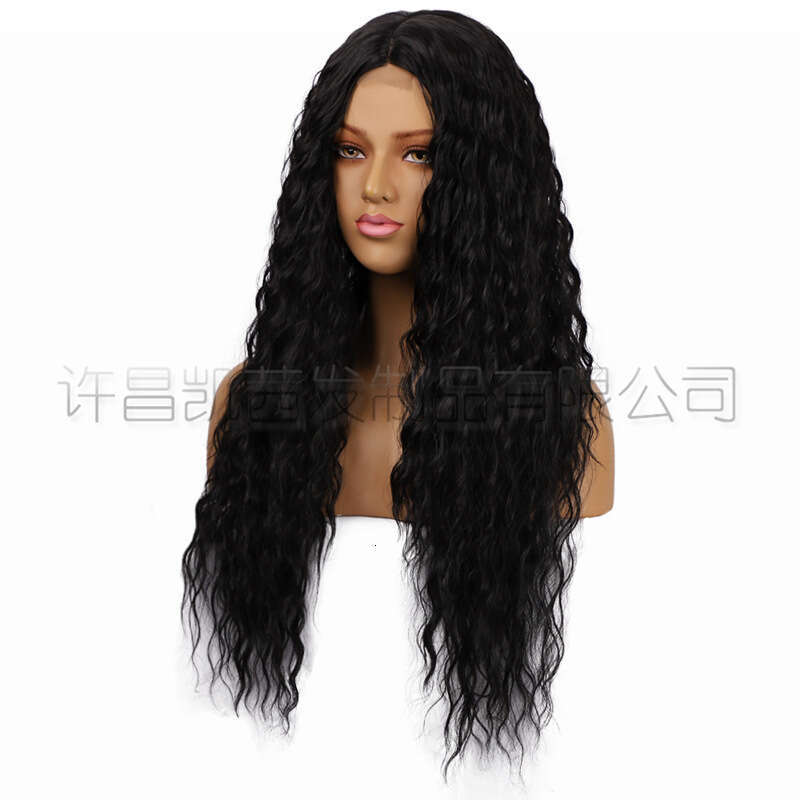 Lace Front Wig Cover T Shape Small Wig For Ladies Lace Front Split Long Roll Wig Headband