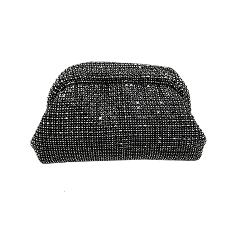 Women's Shiny Rhinestone Handbag Designer Dinner Chain Clip Bag
