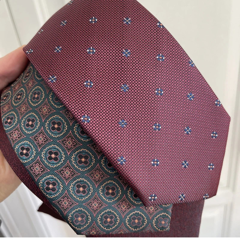 Trendy Striped Neckties For Men Formal Silk Tie Polyester Jacquard Skinny Neck Wedding Corbata 8cm Gravata Ties 250114