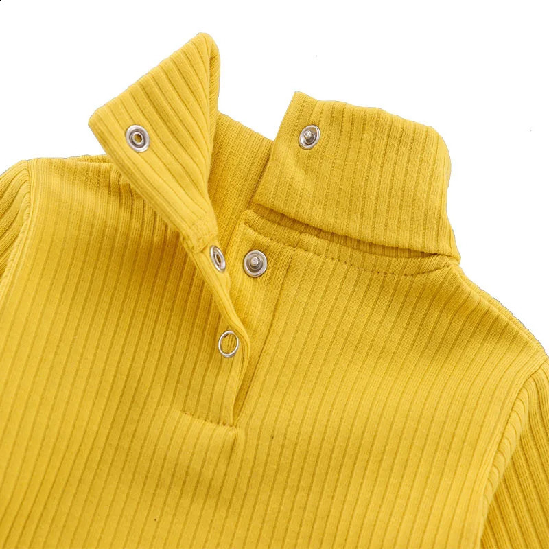 3 Pcs 100% Cotton Baby Bodysuits Girl Rompers Boy Jumpsuit Toddler Jumper Body Long Sleeve Turtle Neck High Collar Autumn Winter 250121