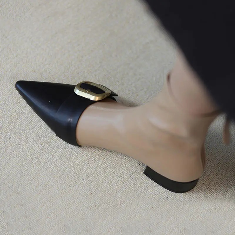 Footwear Black Short Shoes for Women Elegant with Low Heels Booties Work Female Ankle Boots Pointed Toe er Autumn 250122