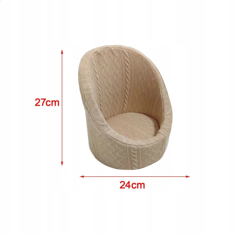 Nordic Baby Mini Sofa born Pography Props Posing White Round Studio 250110