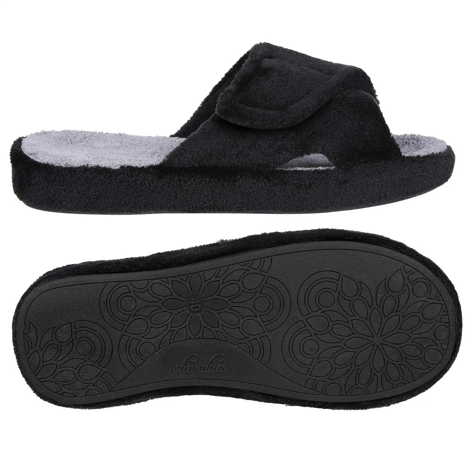 Litfun Women Indoor Flat Slippers Adjustable Band Soft Sole House Lovely Cotton Slides Memory Foam Bedroom 250117