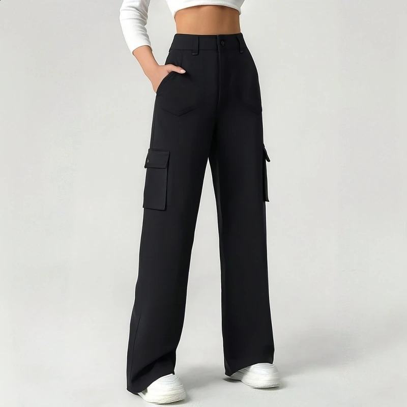 Mia Muse Womens Pants All Season Casual Comfortable Solid Color Pocket Natural Waist Full Length Straight Daily Pantsd 250122