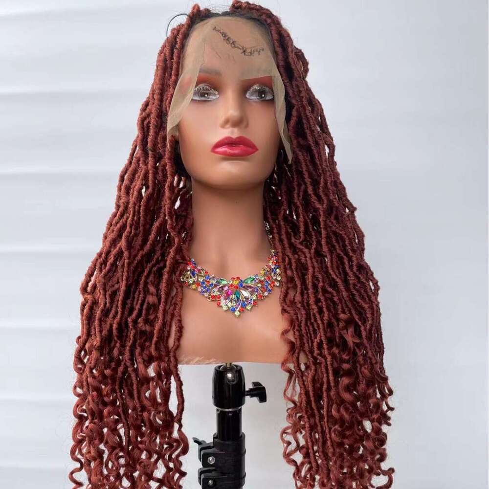 Lace Front Wig Cover T Shape Fashion Full Lace Hair Cover Long Headband Loose Tail Dirty Braid Synthetic Fiber High Temperature Silk Wig