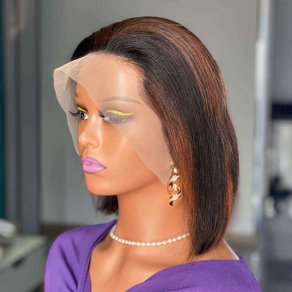 Lace Front Wig Cover T Shape Front Lace Real Person Wig Full Head Cover Human Hair Wigs