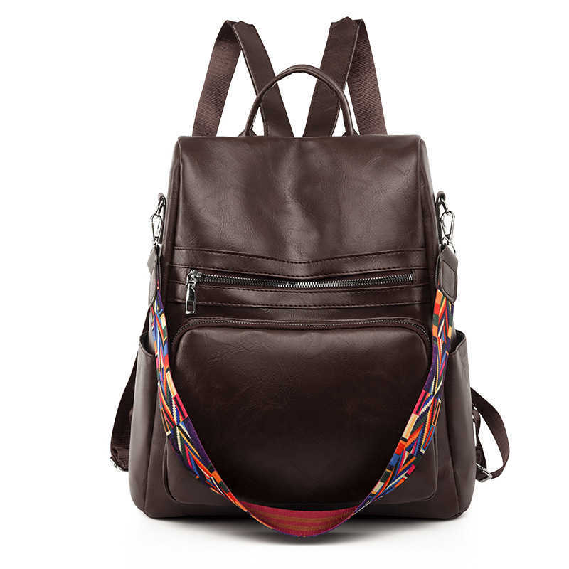 Backpack for women new leather travel backpack brown outdoor leisure womens backpack womens backpack