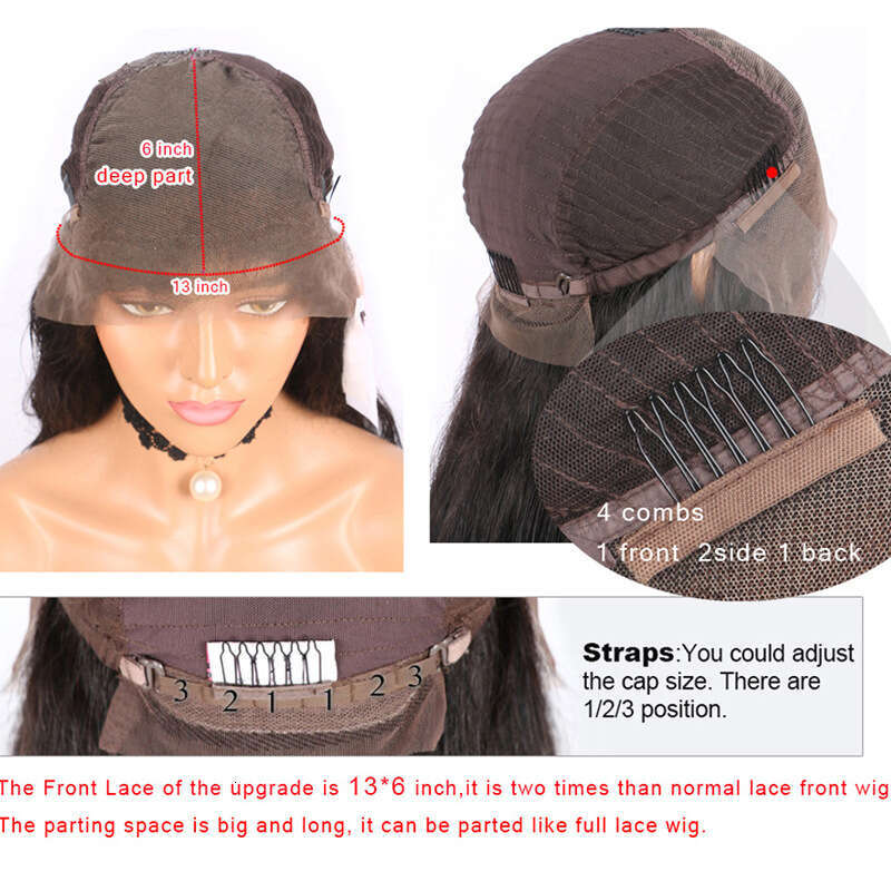 Lace Front Wig Cover T Shape Natural Hairline Black Long Straight Hair High Temperature Silk Synthetic Fiber Front Lace Wig Headband With Natural Seam