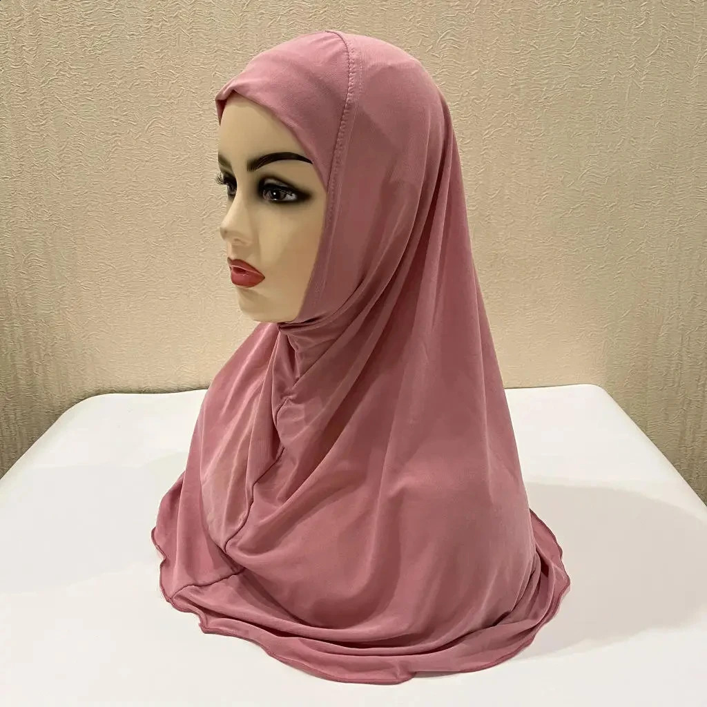 Muslim Hijabs for Kids Girl 7 to 12 years old Islamic Scarf Shawls Soft Stretch Material Malaysia Girl Children Hijabs Wholesale 250121