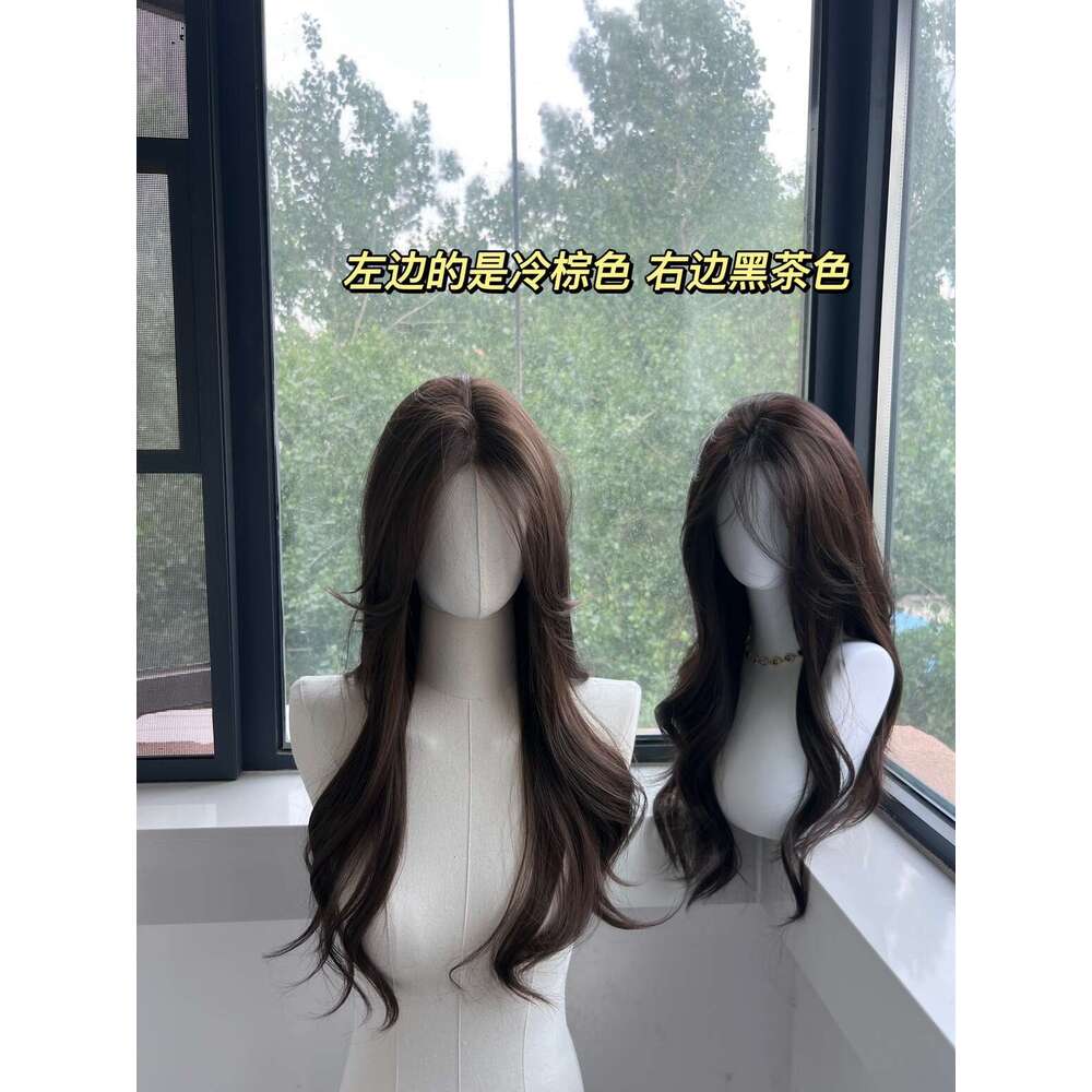 Lace Front Wig Cover T Shape Wig Long Head Cover Women S Micro Curly Full Top Simulated Human Hair Natural Lace Eight Character Summer Wig Cover