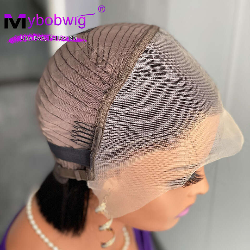 Lace Front Wig Cover T Shape Front Lace Real Person Wig Full Head Cover Human Hair Wigs