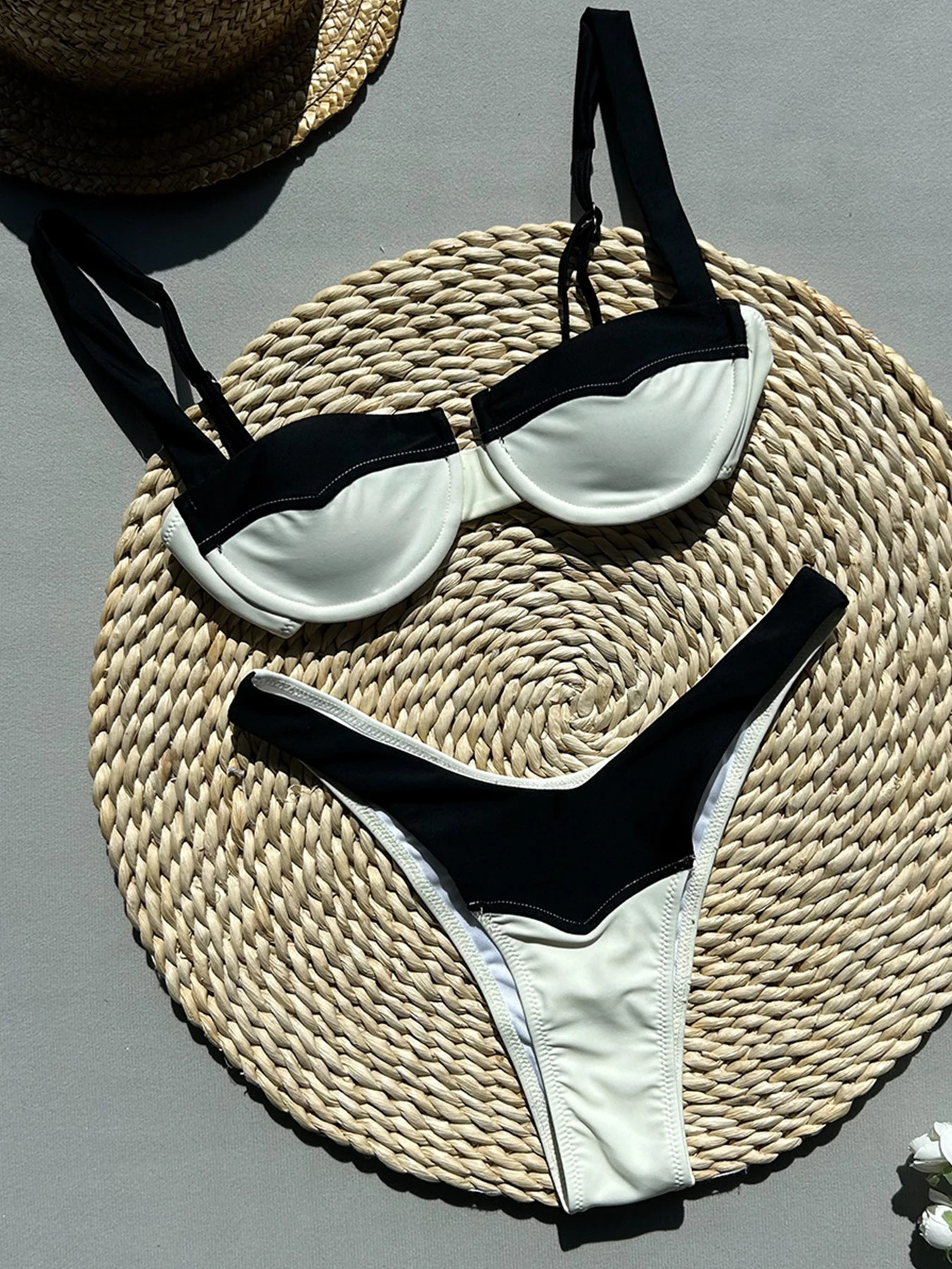 Sexy Patchwork Bikini Sets Swimsuit For Women Underwire Push Up Swimwear Female Brazilian Bathing Suit Summer Beachwear 250117