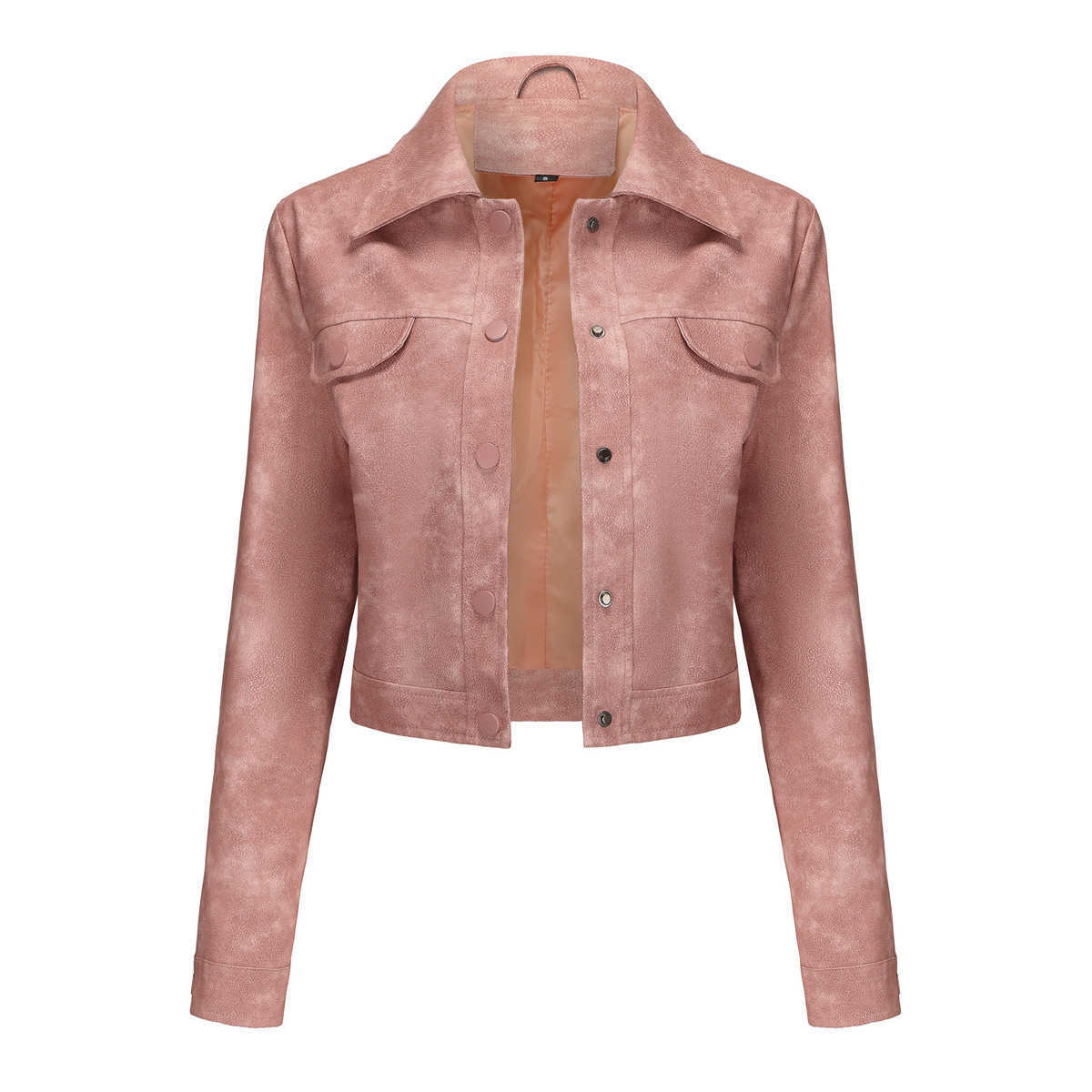 Spring Autumn Thin Leather Jacket Womens Multi Pocket Cardigan Casual Jacket Fashionable and Popular Daily Coat Womens Leather Womens Jacket 241209