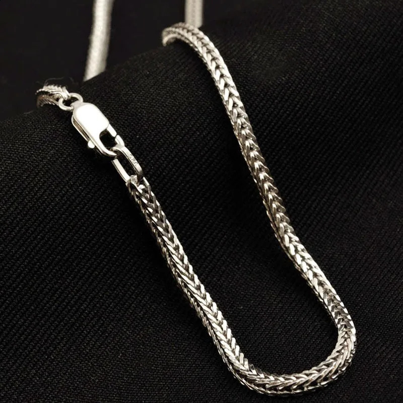 BOCAI Real S925 Sterling Silver Platinum Plated Chopin Chain Solid Mens Necklace Sweater Chain Beautiful Gifts 250120