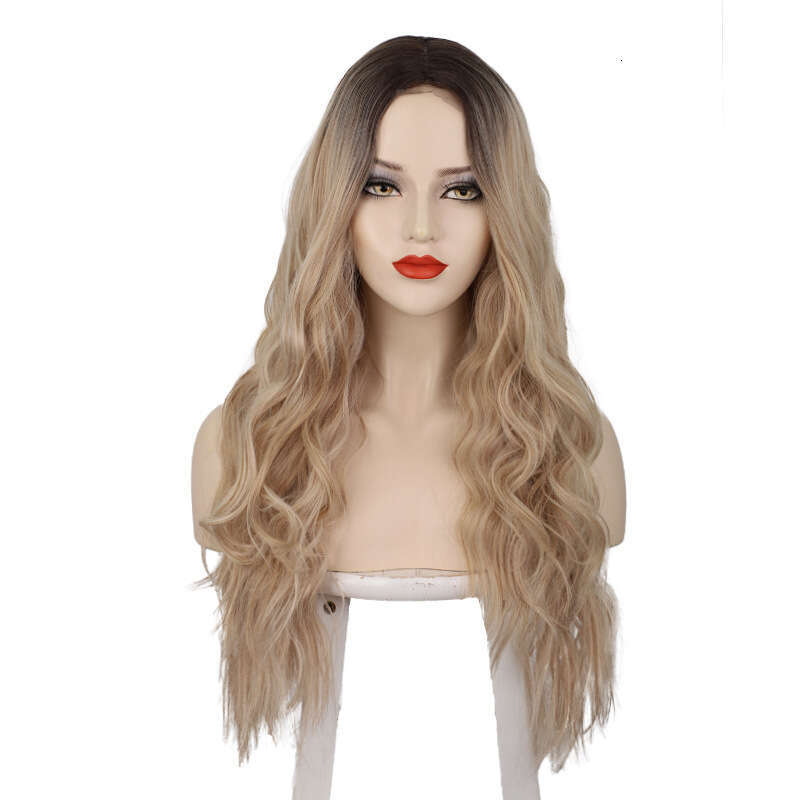 Lace Front Wig Cover T Shape Xuchang Aisi Long Curled Front Lace Female Hair Wigs Synthetic Wig Headset
