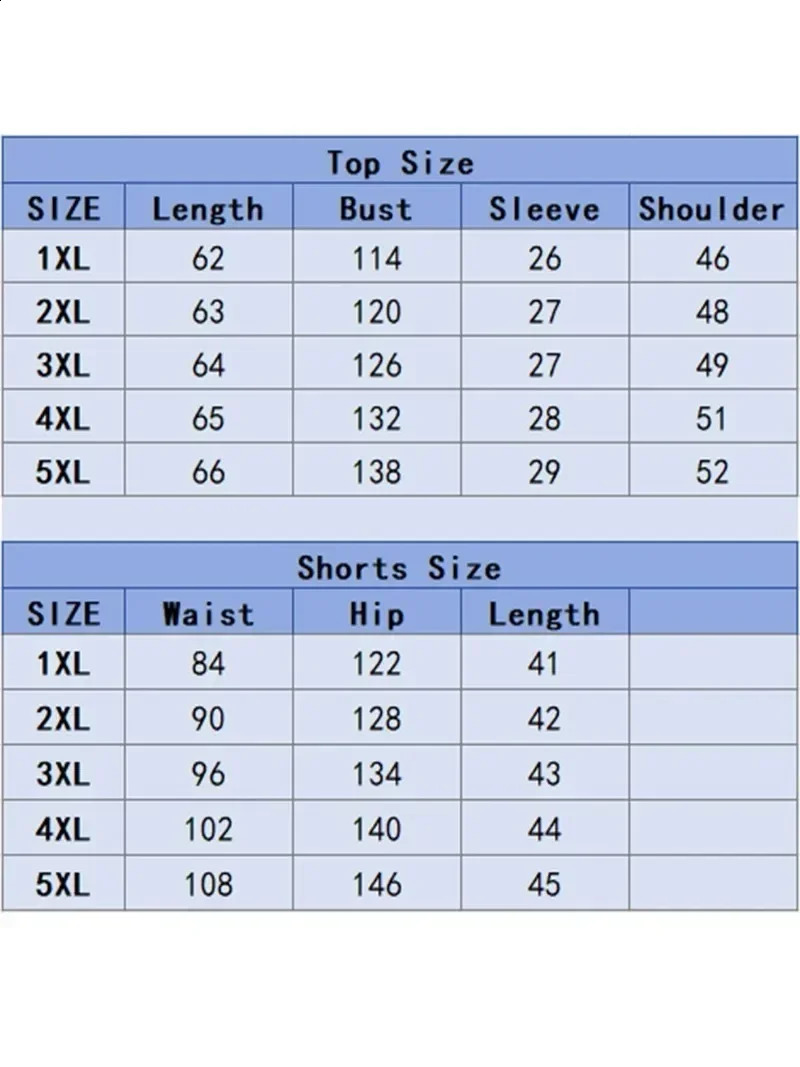 Plus Size Womens 1XL5XL Printed Shorts Set with Uneck Short Sleeve Fashion Holiday Beach Sets 250122