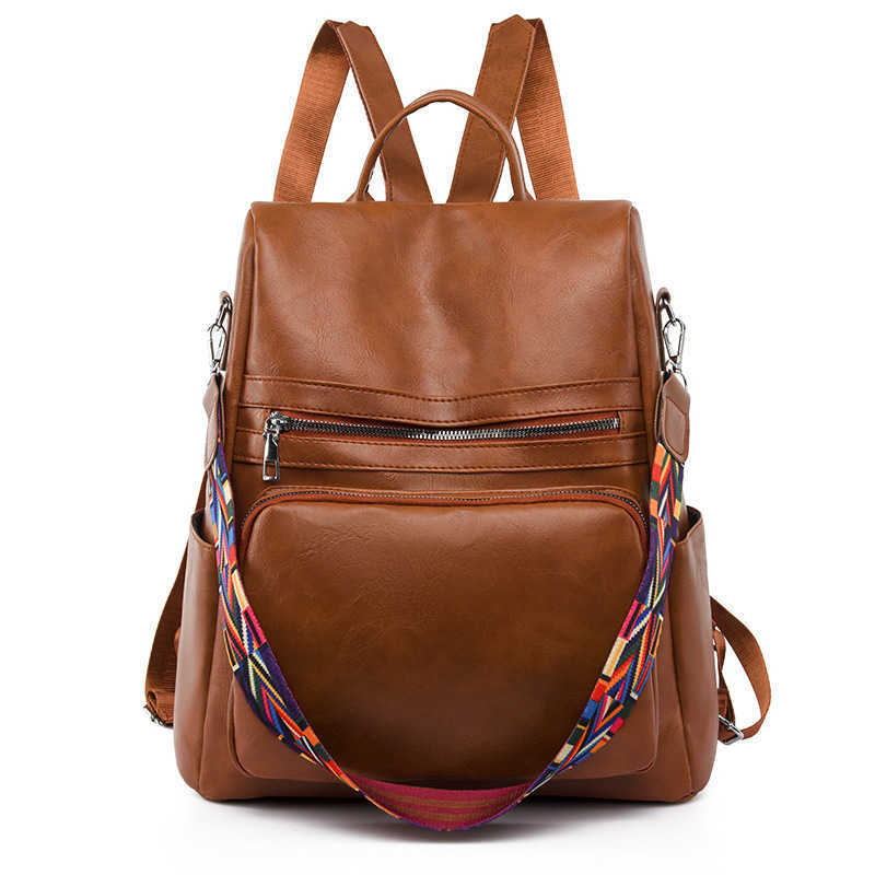 Backpack for women new leather travel backpack brown outdoor leisure womens backpack womens backpack