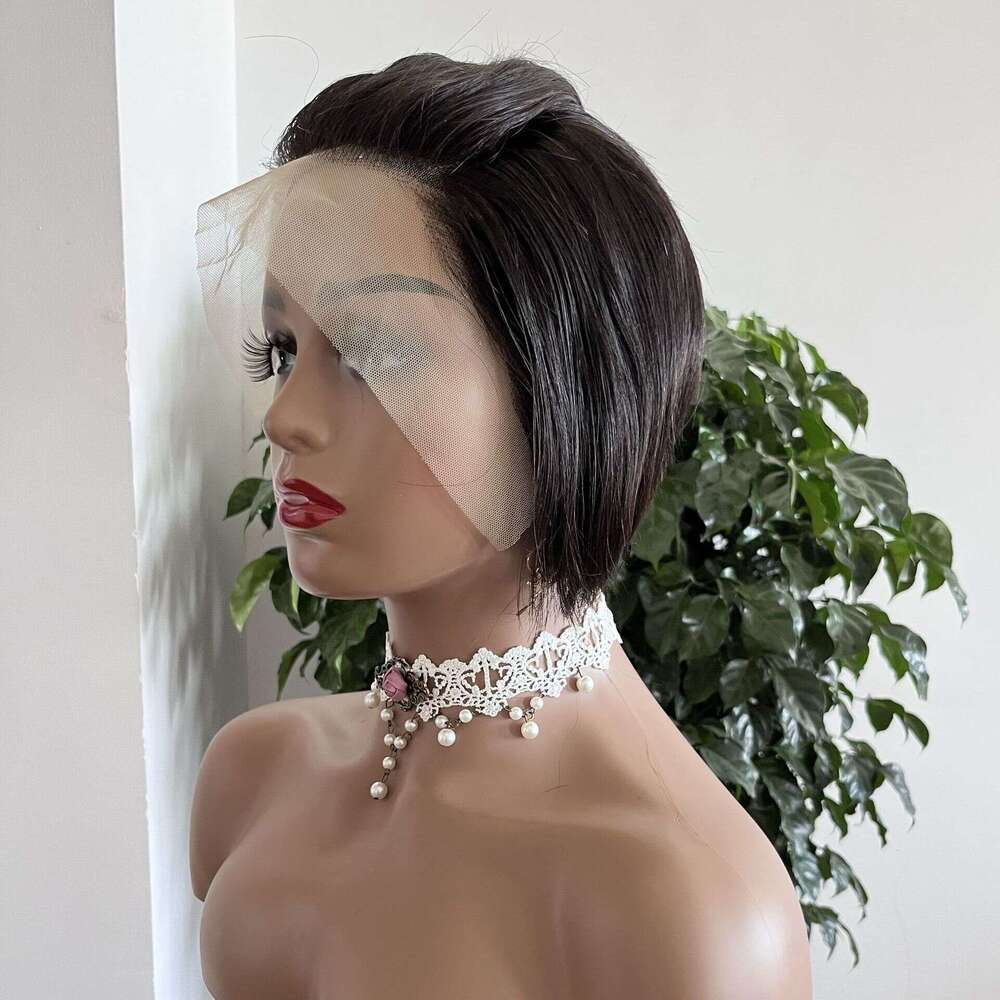 Lace Front Wig Cover T Shape Women S Front Lace Full Natural Partial Split Short Straight Real Human Hair Headband