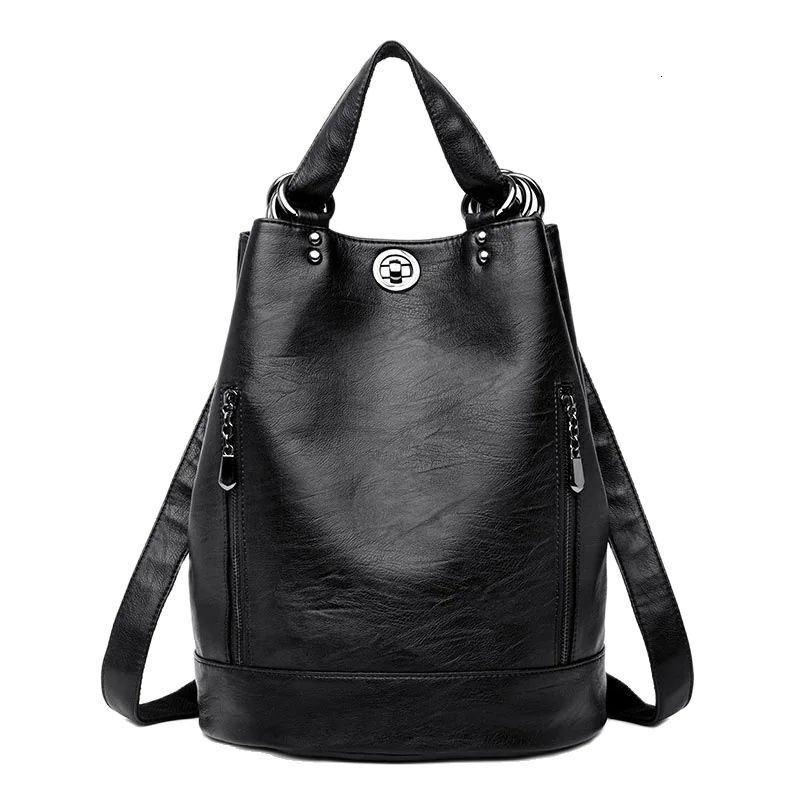 High Quality Soft Leather Bagpack Women Fashion Anti-Theft Backpack 2024 New Casual Lides Shoulder Large Capacity School Bag