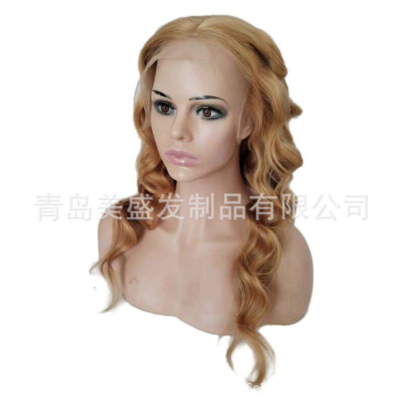 Lace Front Wig Cover T Shape Hot Selling Half Loose Wave Real Hair Full Hand Hook Head Cover
