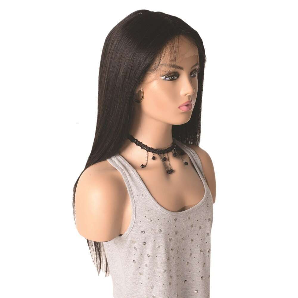 Lace Front Wig Cover T Shape Human Front Lace Real Human Hair Straight Split Head Cover Wig