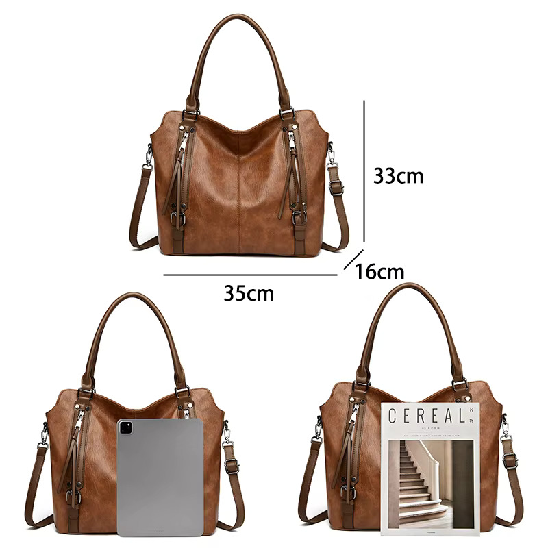 Genuine Brand Shoulder Bag High Quality Soft Leather Crossbody Bags For Women Handbag Ladies Casual Tote Sac 2024