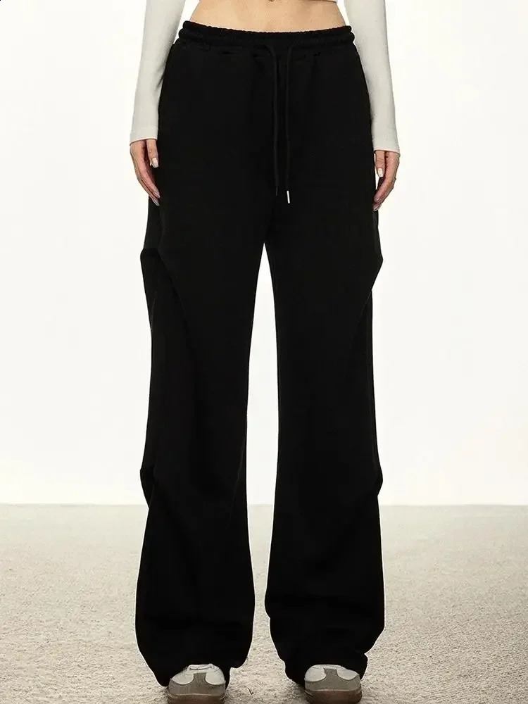 HOUZHOU Vintage Baggy Joggers Sweatpants Y2k Woman Harajuku Streetwear Sports Pants Korean Fashion Pleated Oversized Trousers 250117