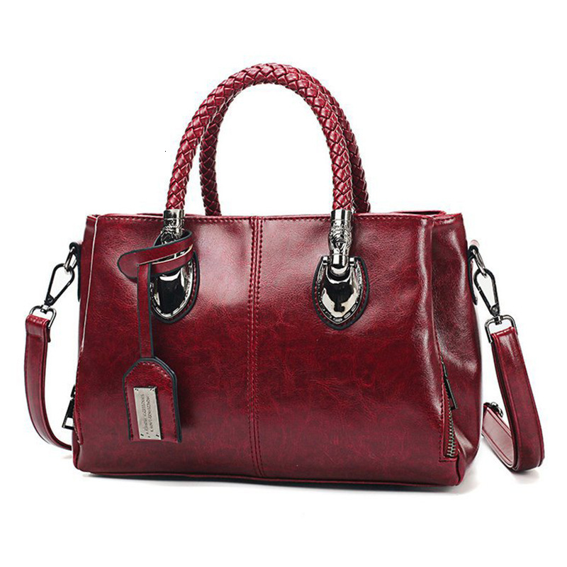 Designer Women's Fashion Oil Wax Leather New Handheld Single Shoulder Crossbody Bag